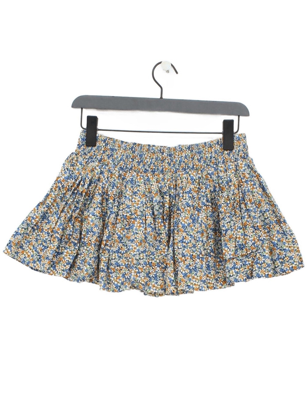 Jack Wills Blue Yellow Ditzy Floral Mini Skirt Pure Cotton Cottagecore Y2K